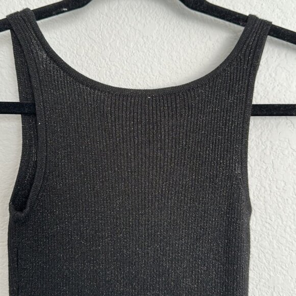 Double D Ranch ribbed black metallic long tank top or mini dress XS luxury core - Picture 8 of 9